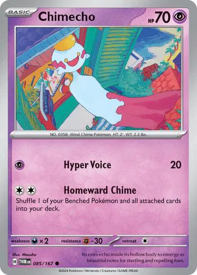 Chimecho Twilight Masquerade Common 085/167 Reverse Holofoil