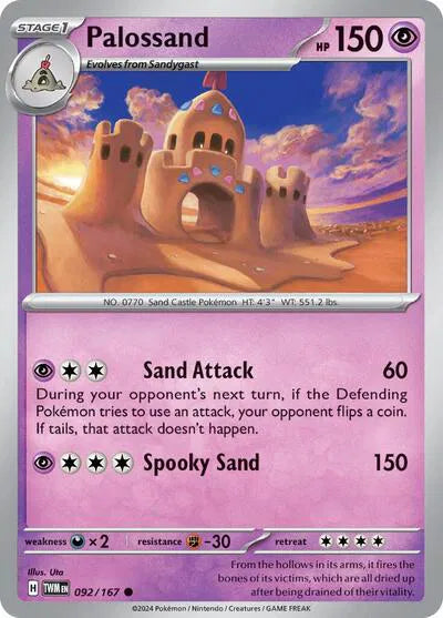 Palossand Twilight Masquerade Common 092/167 Reverse Holofoil