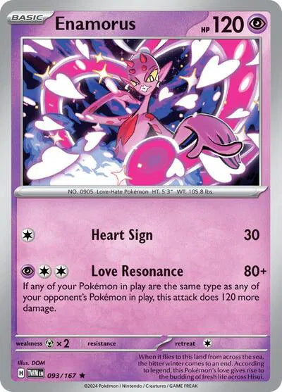 Enamorus Twilight Masquerade Rare 093/167 Holofoil