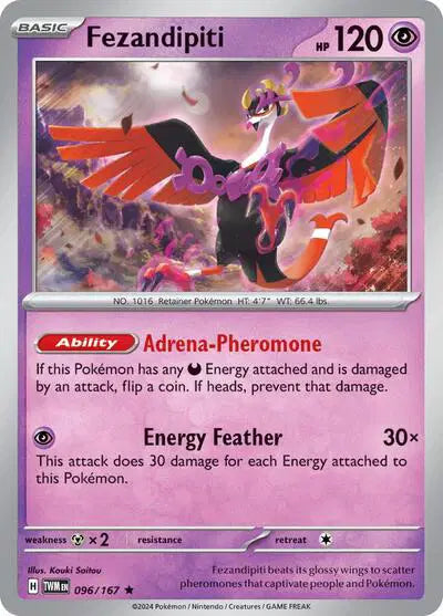 Fezandipiti Rare • 096/167 Twilight Masquerade Reverse Holofoil