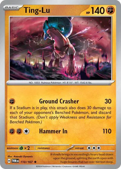 Ting-Lu Twilight Masquerade Rare 110/167 Holofoil