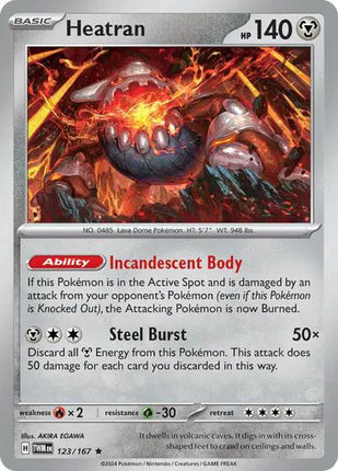 Heatran Twilight Masquerade Rare 123/167 Reverse Holofoil