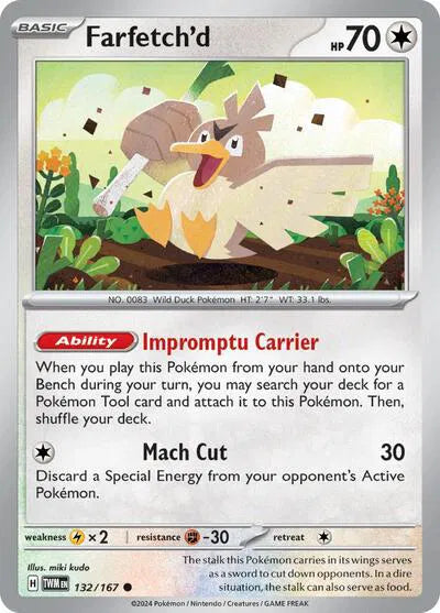 Farfetch'd Twilight Masquerade Common 132/167