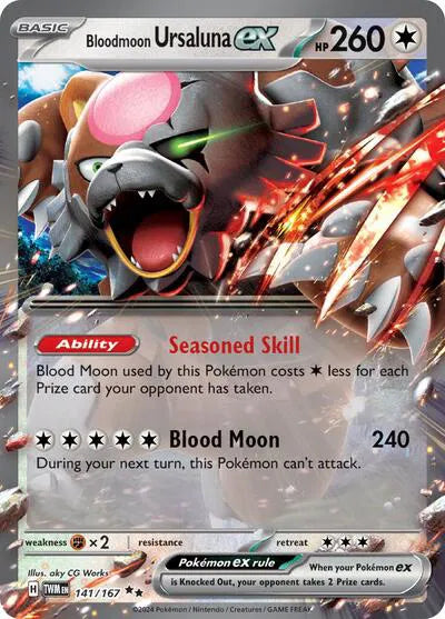 Bloodmoon Ursaluna ex Twilight Masquerade Double Rare 141/167