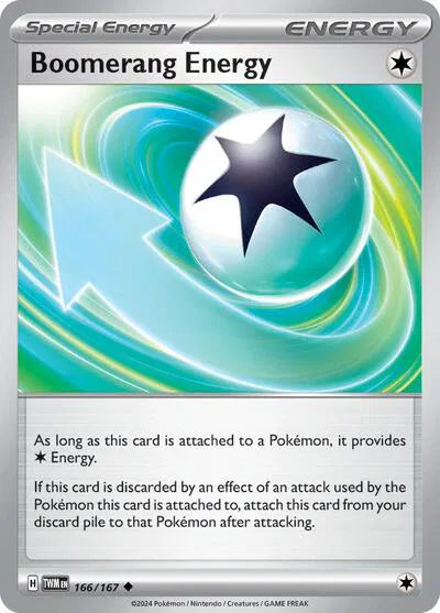 Boomerang Energy Twilight Masquerade Uncommon 166/167 Reverse Holofoil
