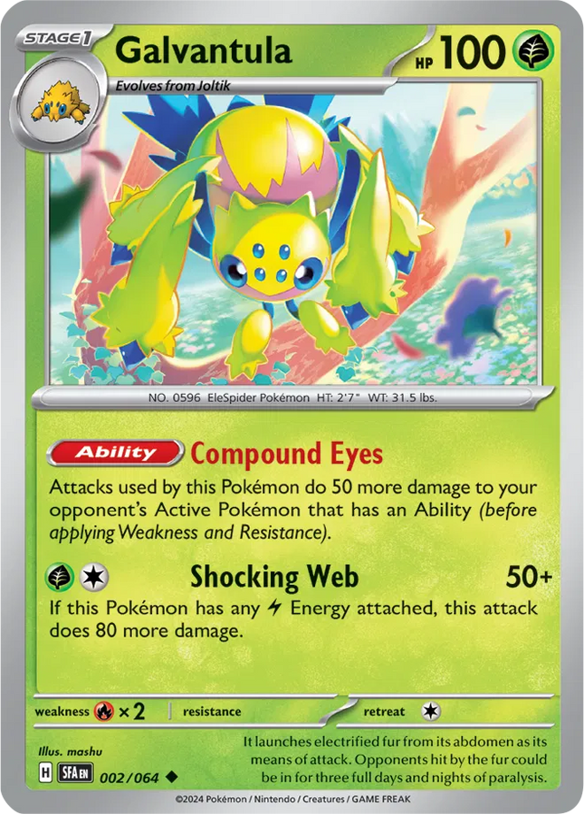 Galvantula Shrouded Fable Uncommon 002/064 Reverse Holofoil