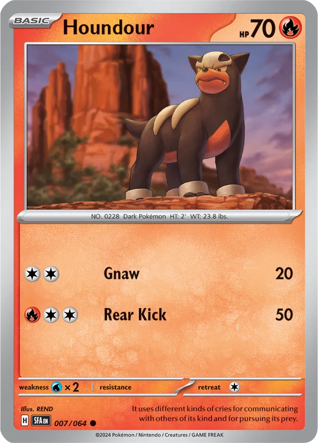 Houndour Shrouded Fable Common 007/064 Reverse Holofoil