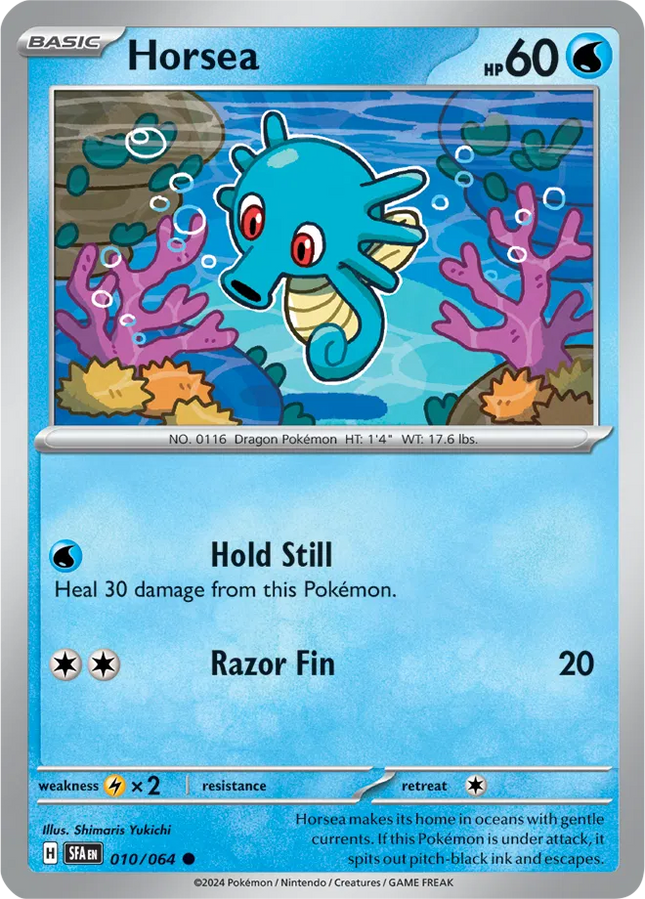 Horsea Shrouded Fable Common 010/064 Reverse Holofoil