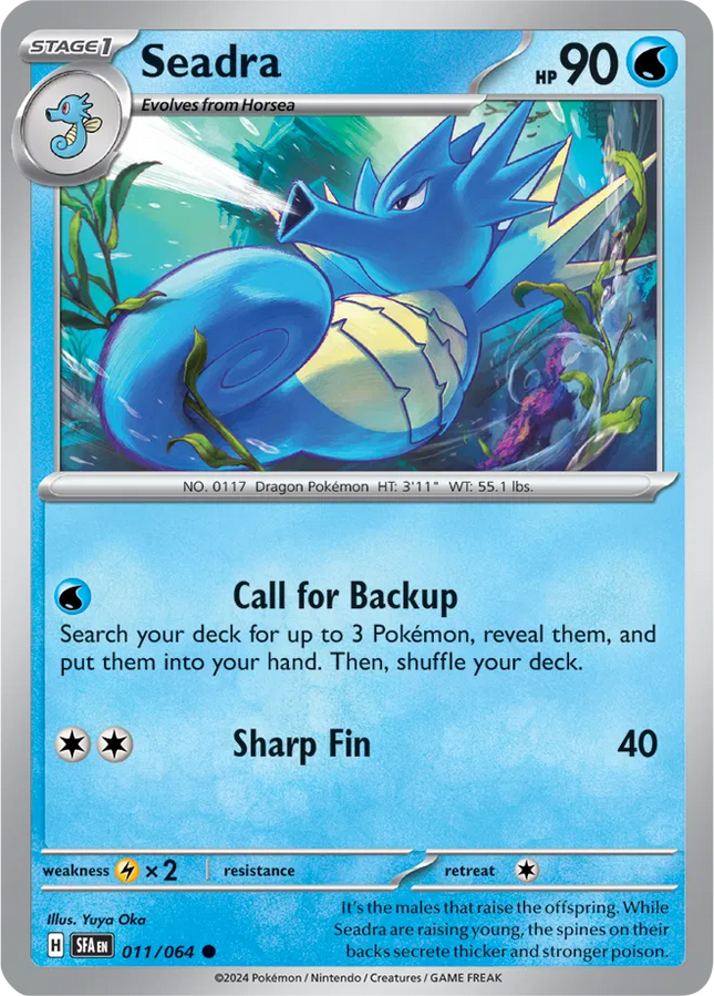 Seadra Shrouded Fable Common 011/064 Reverse Holofoil