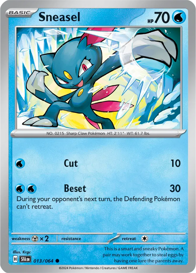 Sneasel Shrouded Fable Common 013/064 Reverse Holofoil