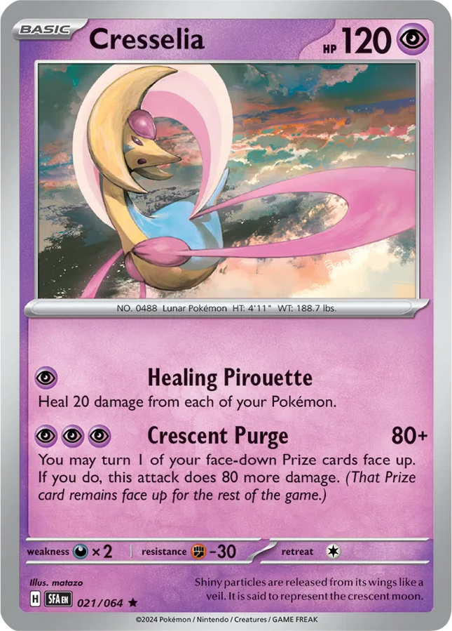 Cresselia Shrouded Fable Rare 021/064 Holofoil