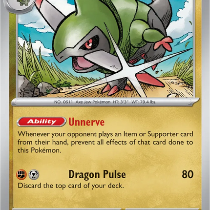 Fraxure Shrouded Fable Common 045/064 Reverse Holofoil