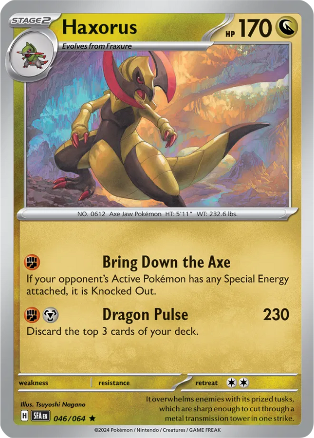 Haxorus Shrouded Fable Rare 046/064 Reverse Holofoil