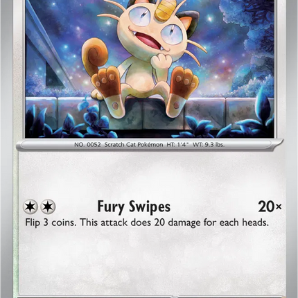 Meowth Shrouded Fable Common 048/064 Reverse Holofoil