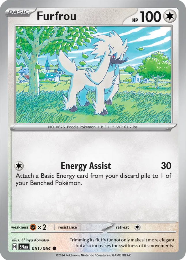 Furfrou Shrouded Fable Common 051/064 Reverse Holofoil