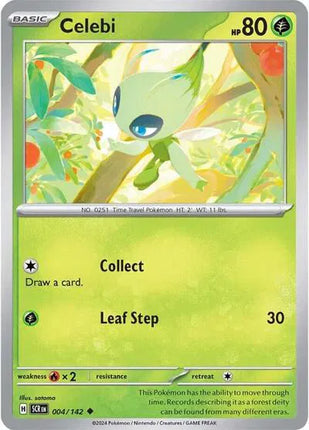 Celebi Stellar Crown Uncommon 004/142 Reverse Holofoil