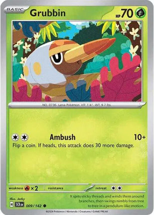 Grubbin Stellar Crown Common 009/142 Reverse Holofoil
