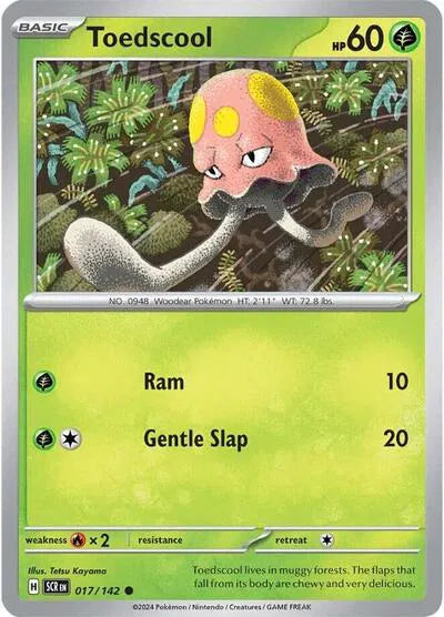 Toedscool Stellar Crown Common 017/142 Reverse Holofoil