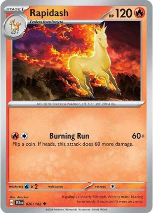 Rapidash Stellar Crown Uncommon 020/142 Reverse Holofoil