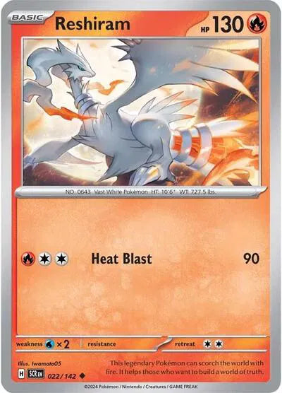 Reshiram Stellar Crown Uncommon 022/142