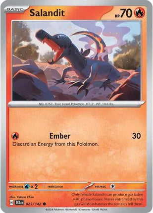 Salandit Stellar Crown Common 023/142 Reverse Holofoil