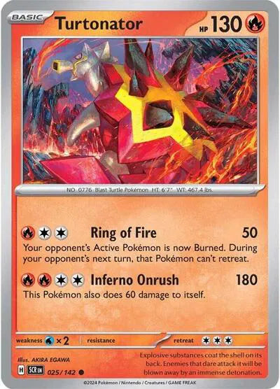 Turtonator Stellar Crown Common 025/142 Reverse Holofoil