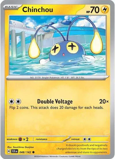Chinchou Stellar Crown Common 048/142 Reverse Holofoil
