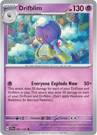 Drifblim Uncommon • 061/142 Stellar Crown Reverse Holofoil