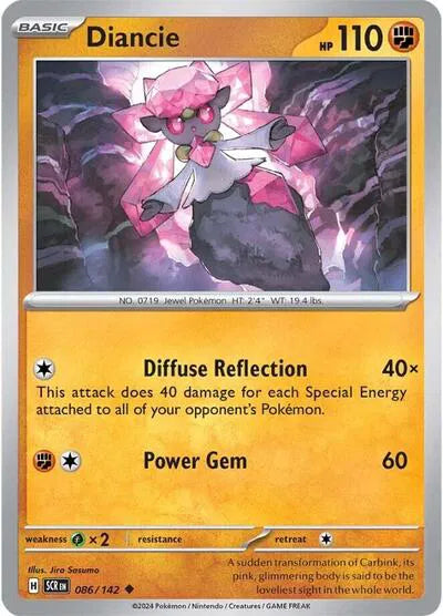 Diancie Stellar Crown Uncommon 086/142 Reverse Holofoil