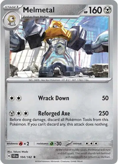 Melmetal Rare • 104/142 Stellar Crown Holofoil