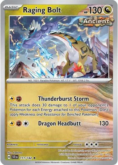 Raging Bolt Stellar Crown Rare 111/142 Holofoil