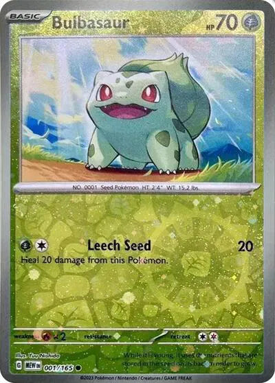 Bulbasaur - 001/165 (Reverse Cosmos Holo) (Costco Exclusive)