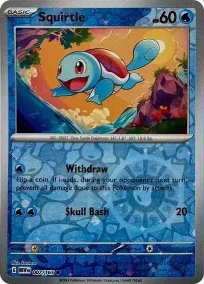 Squirtle - 007/165 (Reverse Cosmos Holo) (Costco Exclusive) Scarlet & Violet Promo Common 007/165