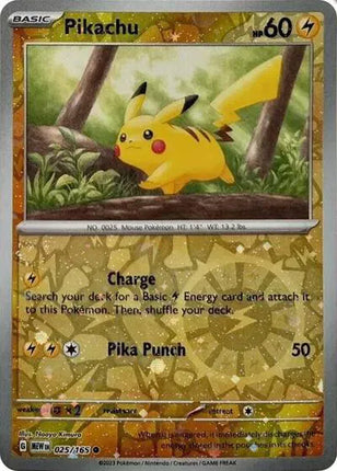 Pikachu (Reverse Cosmos Holo) (Costco Exclusive) Miscellaneous Cards & Products Common 025/165
