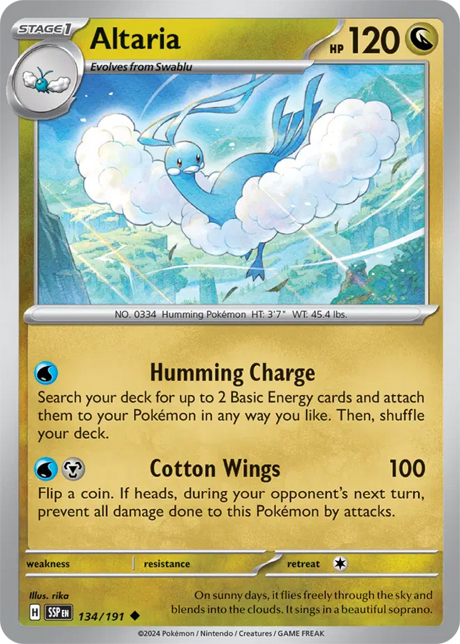 Altaria Uncommon • 134/191 Surging Sparks