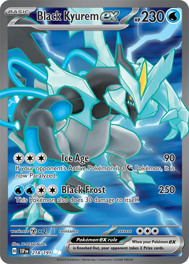 Black Kyurem ex Surging Sparks Ultra Rare 218/191