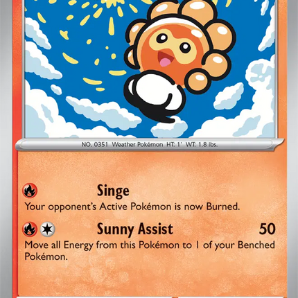 Castform Sunny Form Common • 020/191 Surging Sparks Reverse Holofoil