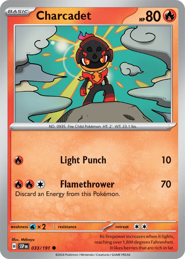 Charcadet Surging Sparks Common 033/191 Reverse Holofoil