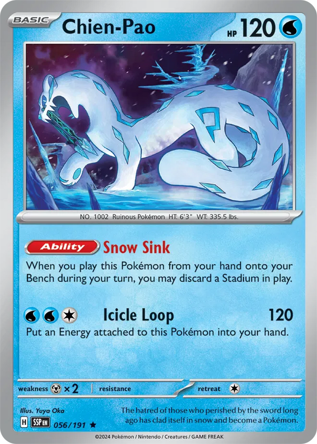 Chien-Pao Surging Sparks Rare 056/191 Holofoil
