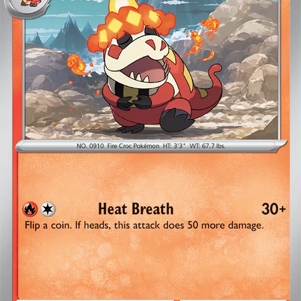 Crocalor Surging Sparks Common 030/191 Reverse Holofoil