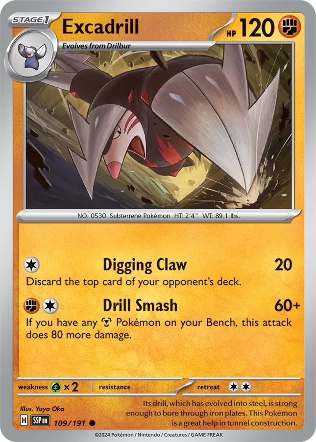 Excadrill Surging Sparks Common 109/191