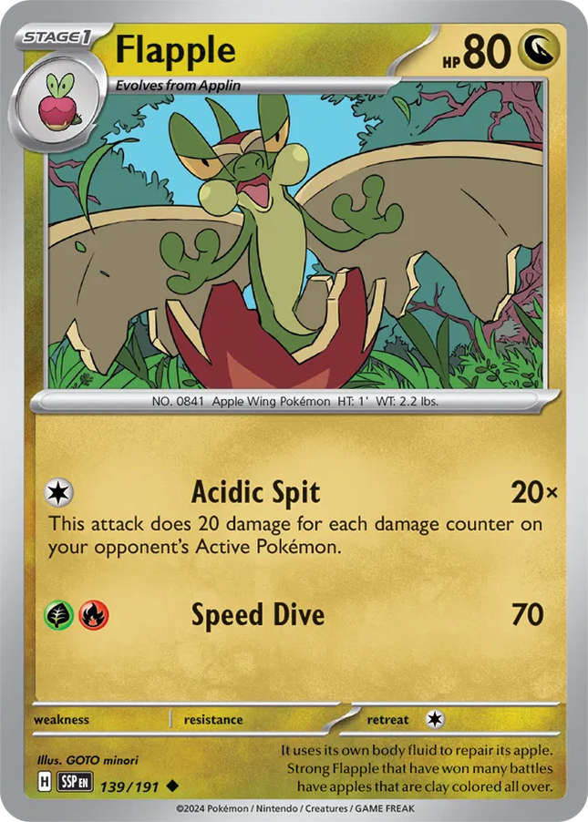 Flapple Surging Sparks Common 139/191