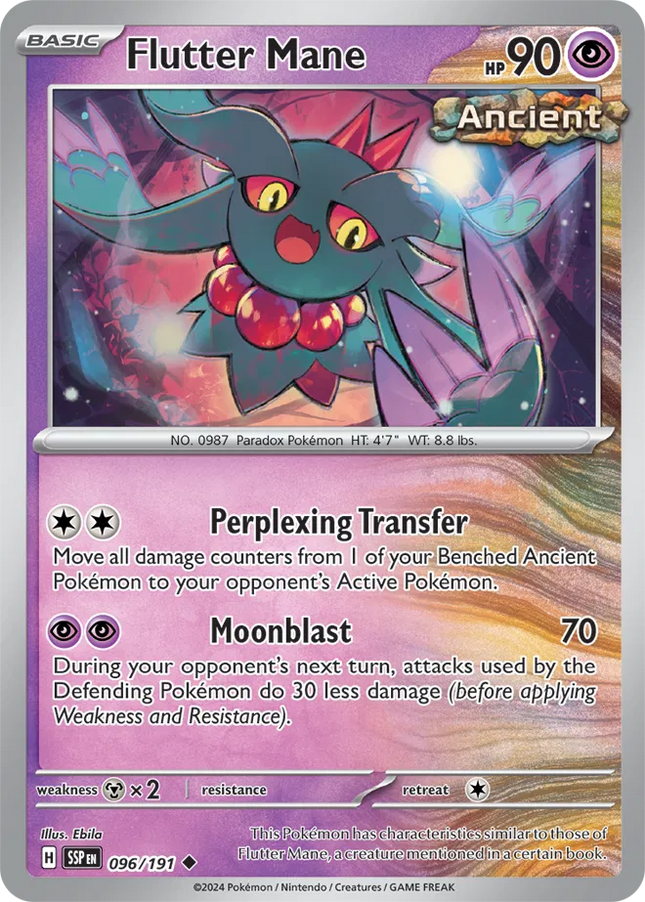 Flutter Mane Surging Sparks Uncommon 096/191