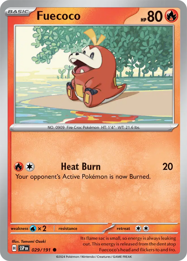 Fuecoco Common • 029/191 Surging Sparks