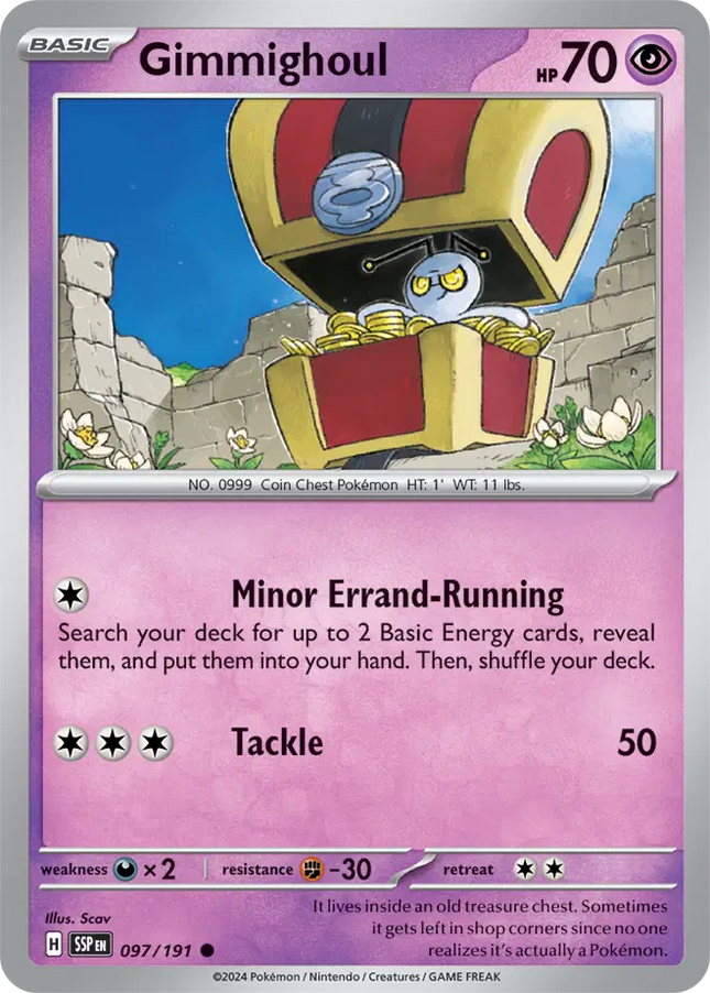 Gimmighoul Common • 097/191 Surging Sparks