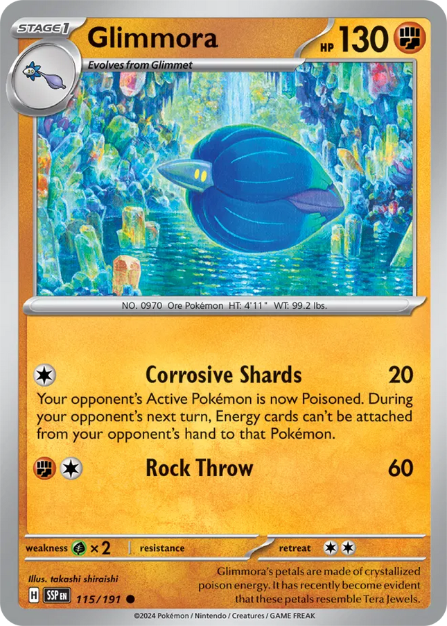 Glimmora Surging Sparks Common 115/191 Reverse Holofoil