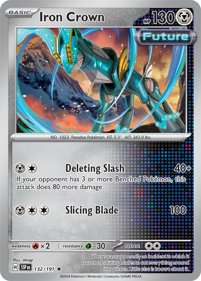 Iron Crown Surging Sparks Rare 132/191 Holofoil
