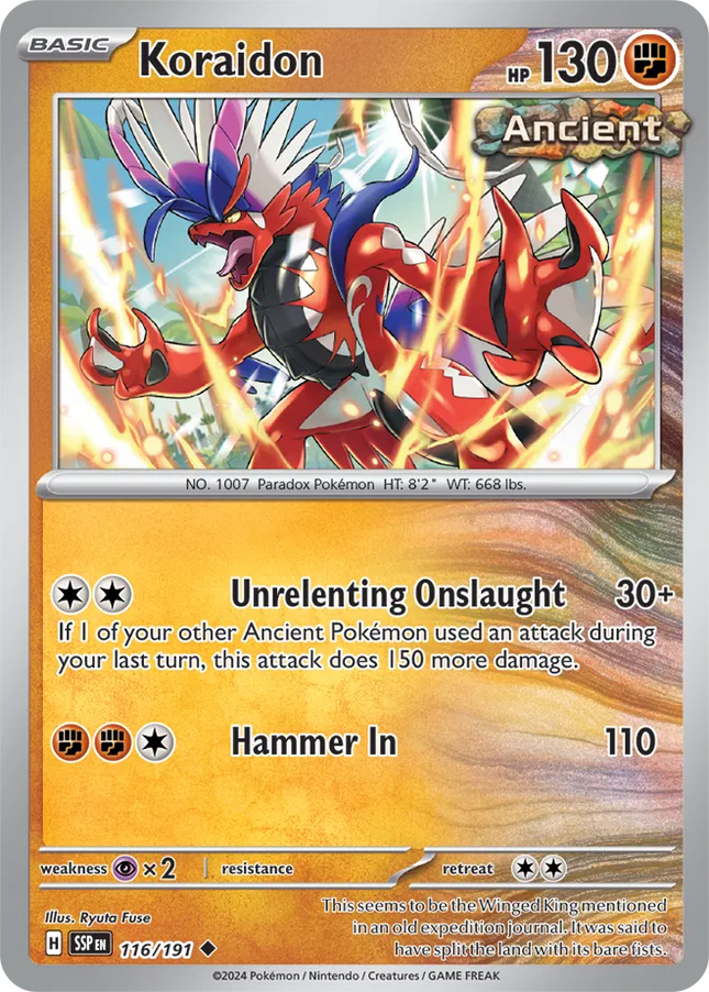 Koraidon Surging Sparks Uncommon 116/191