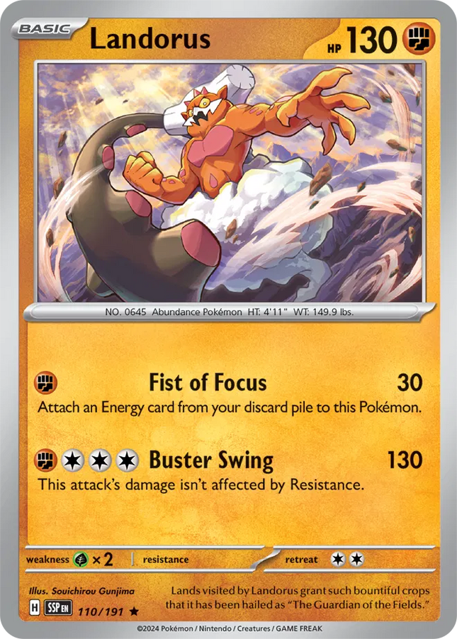 Landorus Surging Sparks Rare 110/191 Holofoil