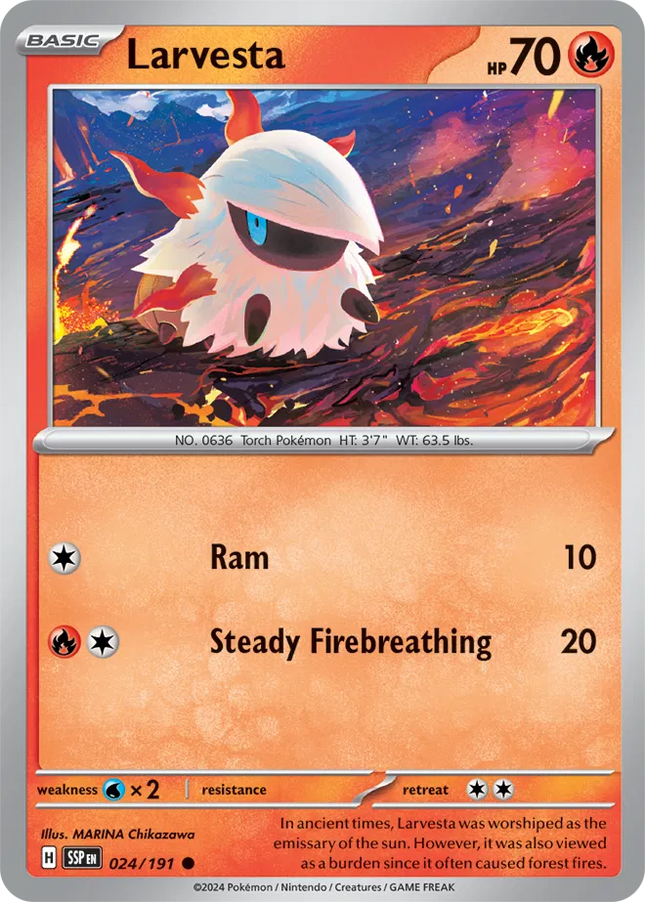 Larvesta Surging Sparks Common 024/191